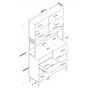 Hanah Home Armario Multiusos JE180 - 3403 Nogal y Blanco